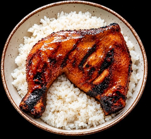 Manila Chicken BBQ rice bowl lunch in Los Gatos
